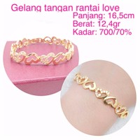 gelang tangan emas kuning 12 4 Gram