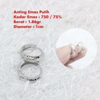 Anting emas putih 1 86 gram