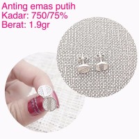 anting emas putih 1 9 Gram