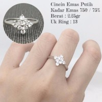 cincin emas putih 2 25 gram