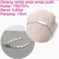 gelang emas putih 5 85 gram