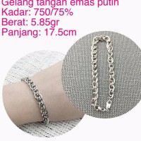 gelang tangan emas putih 5 85 gram