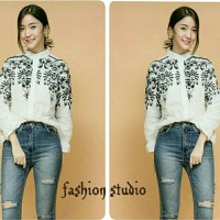 Terbaru Kemeja Alexa Blouse Cewek Baju Wanita Baju Cewek Ukuran L Baju