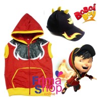 PAKET TOPI + ROMPI KOSTUM BOBOIBOY BLAZE Berkualitas