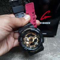 JAM TANGAN PRIA G-SHOCK GA 110 BLACK GOLD STRAP COMBINASI WARNA