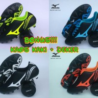 SEPATU SEPAK BOLA MIZUNO MORELIA BONUS KAOS KAKI DAN DEKER