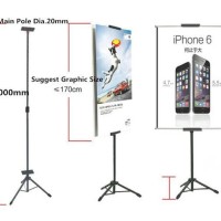 Promo Tripod Display 2 Sisi/Tripod Banner/Tripod Poster Berdiri Hot