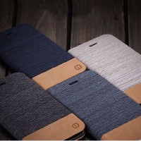 Wallet jeans flip case xiaomi redmi note 4x dompet denim cover canvas