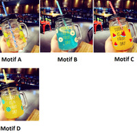 GELAS MUG TOPLES FRUITY, GELAS CAFE KAFE UNIK LUCU, HOME DECOR - T.115