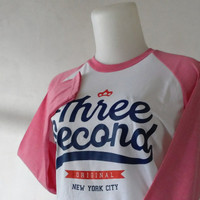 Kaos 3second Lengan Panjang Cewek Size M L XL Tshirt Hijab Kaos Wanita