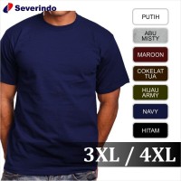 Jual Baju Kaos Polos Dewasa Big Size Jumbo 3XL 4XL XXXL Kaos Oblong T-Shirt Murah