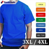 Jual Baju Kaos Polos Dewasa Big Size Jumbo XXL 3XL 4XL XXXL T-Shirt Oblong Murah