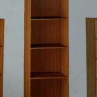 rak buku helm 4 susun / 4 tingkat ekonomis coklat natural bandung