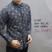 Baju Batik Lengan panjang Warna Tidak Luntur Bahan Adem