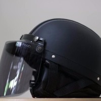 Helm Chip Helm Kulit Kaca Bogo Original Hitam BEST QUALITY