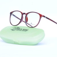 KACA MATA BACA ANTI SILAU KACAMATA KOREA MINUS BULAT FRAME FREE LENS