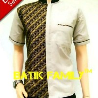 Kemeja Hem Baju Batik pria kerah sanghai koko kantoran prodo kombinasi