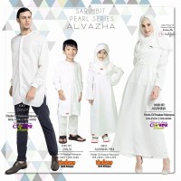 Setelan Putih Sarimbit Baju Muslim Putih Couple Keluarga Ayah Ibu Anak