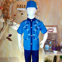BAJU KOKO ANAK SET +PECI UNTUK LEBARAN KUALITAS BAHAN BAGUS