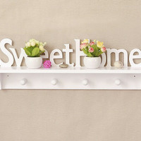 Jual Rak dinding gantungan kunci handuk baju vintage SWEETHOME Murah