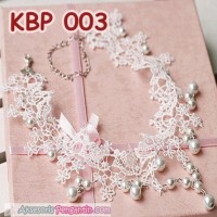 Jual Kalung Lace Mutiara Pesta Wanita- Aksesoris Wedding Pengantin-