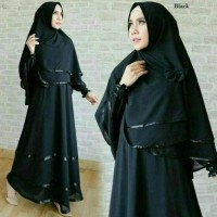 Anggun Syari Black gamis busui syari Warna Putih busana Muslim