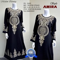 BAJU MUSLIM KEREN GAMIS ABAYA HITAM EKLUSIVE GAMIS PESTA BORDIR ABAYA