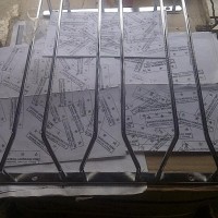 Rak Gelas Gantung 3 Baris Jalur Finishing Chrome Three Rail Glass Hold
