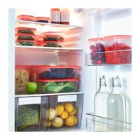 Jual Ikea Pruta Food Container 1 Set Isi 17 - Tempat Makanan Warna Oranye Murah