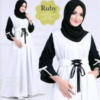 HOT BAJU MUSLIM RUBY DRES-GAMIS MODEL TERKINI-DI ONLEN-JKT TANAH ABANG