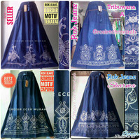 Jual rok jeans bordir motif baru XL besar Murah