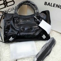 TAS BALENCIAGA MOTORCYCLE SMALL SZ 28 CM SUPER BLACK MIRROR QUALITY
