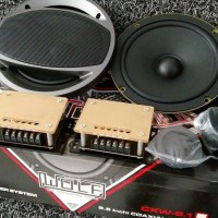 Speaker Mobil Split 2 Way By Cubig Wolf CXW 6.1 6 Inch XOver Tweeter