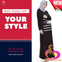 Baju Ibu Hamil Maxi Dress Busui Gamis Busui BabyPeek1 Momoty Modis