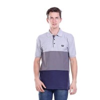 Baju Kaos Polo Shirt Kerah Pria Cowok Cowo Berkerah Abu H 0233 HN
