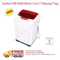 Sanken AW-S830 Mesin Cuci 1 Tabung 7 kg-FREE ONGKIR JABODETABEK