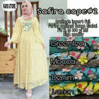 SHAFIRA CAPE BAJU SERAGAM ABAYA GAMIS LONGDRESS KAFTAN BROKAT BORDIR