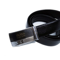 GESPER IKAT PINGGANG PRIA IMPORT, 100% KULIT ASLI #HUGO BOSS 534 BLACK