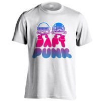 Kaos Band Daft Punk C04 Putih Distro Baju Musik Ukuran S - XXL