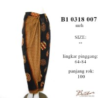 B30318007 ROK BATIK SERUT DASAR HITAM / BAWAHAN BATIK PANJANG MURAH