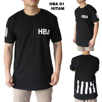 Kaos Pria HBA 01 hitam baju kaos lebaran murah keren adem kekinian