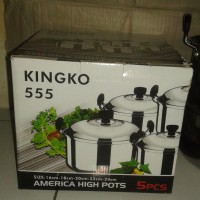 alat dapur America High Pots Panci Set Steamer kingko