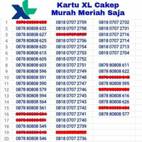 Jual Kartu Perdana Nomor Cantik XL 4G LTE No Telkomsel Simpati Indosat IM3 Murah