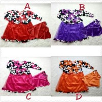 PROMO Pakaian anak-anak Gamis Bayi Baju Muslim Bayi Perempuan Flower