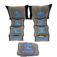 baru Toyota Vios Bantal aksesoris mobil custom part 4 Abu hitam