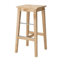 IKEA BOSSE Kursi bar, kayu birch