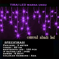 Lampu Natal Tirai Violet/Ungu
