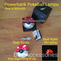 Jual powerbank pokemon pokeball lampu 6000mAh ( pikachu avenger hello kitty Murah