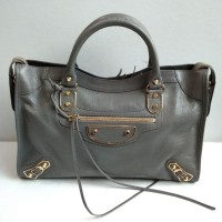 Tas Balenciaga Classic Metallic Edge City Gris Asli / Ori / Authentic
