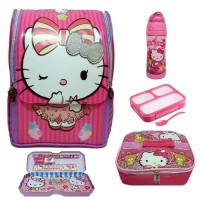 Jual Tas Sekolah Anak TK PAUD Jepang Hello kitty Paket Lengkap Murah